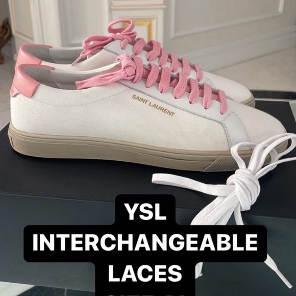 YSL ANDY SNEAKER SIZE 41 NWB PINK - Picture 4 of 5